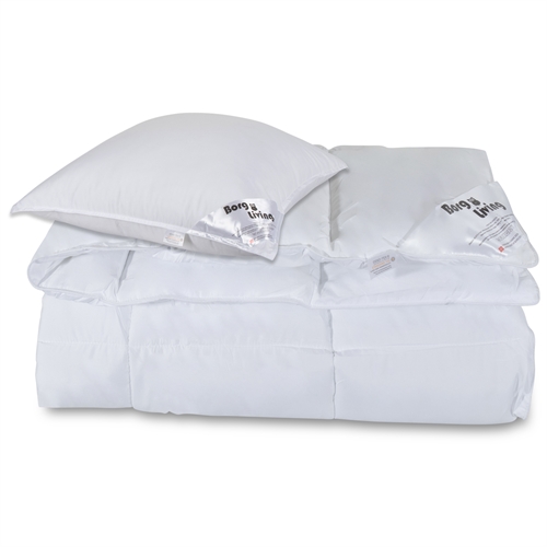 Dyne pute sett - Fiberdyne 140x220 cm + pute 60x63 cm - Helårsdyne fiber dyne - Microfiber dyne - Borg Living