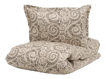 Borås sengetøy - 140x220 cm - Bianca Beige - Sengesett i 100% bomullsateng - Borås bomull sengetøy