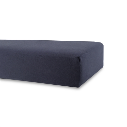 Stretchlaken 70x160 cm - Mørkeblått - 100% bomull jersey laken - Formsydd laken til juniormadrass