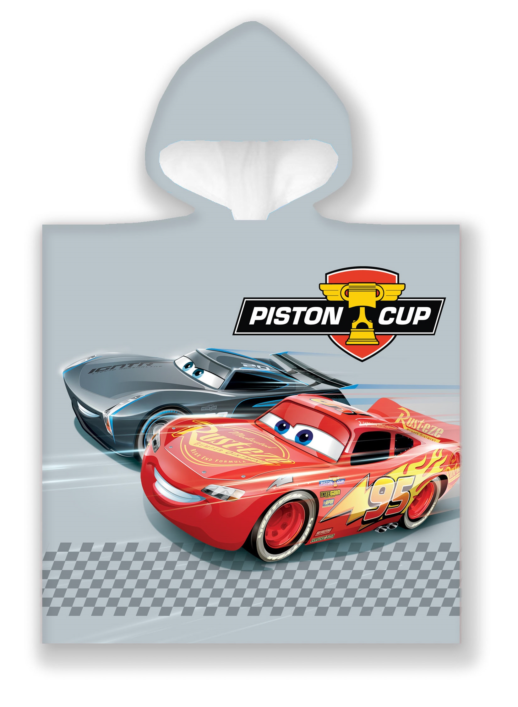 Badeponcho - håndklær til barn - Jackson Storm & McQueen - 50x100 cm - 100% bomull