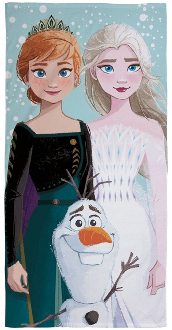 Badehåndkle - Frozen 2 - Anna, Elsa og Olaf - 70x140cm