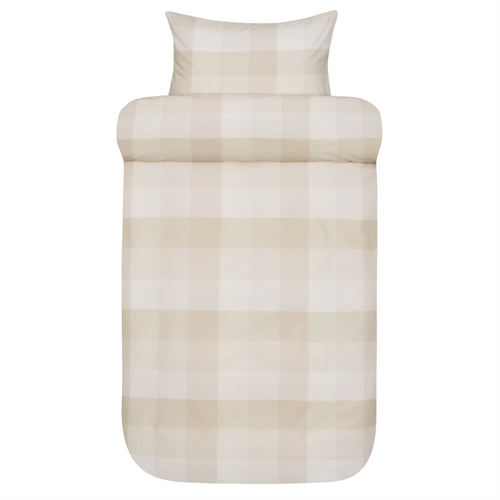 Rutete sengetøy - Gult sengesett i 100% ekstra fin bomull - 140x200 cm - Elen - Høie Of Scandinavia sengetøy