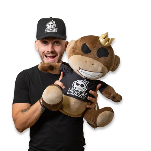 First Grade Monkey bamse - Squish Heads - 40 cm