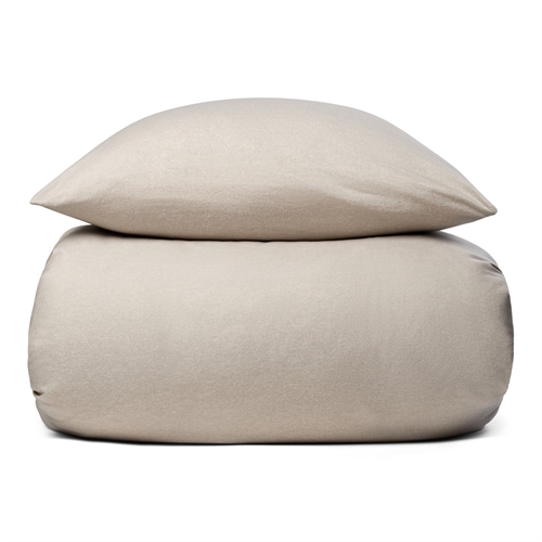 Sängkläder i flanell baby sengetøy 70x100 cm - Mykt ensfarget sengesett - Grey Melange - 100% bomullsflanell - By Night sengelinned