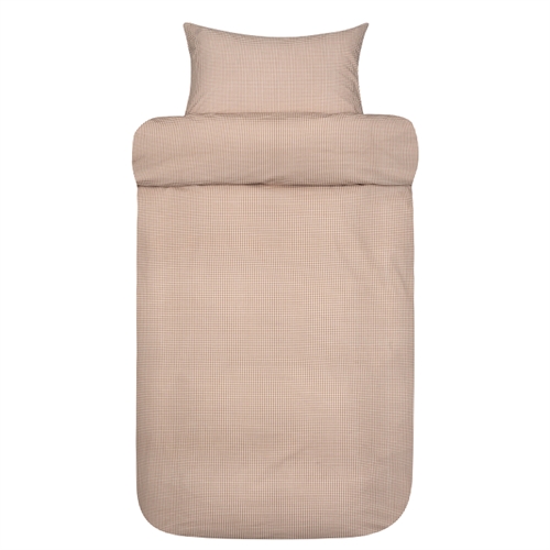 Høie sengetøy - Ekstra fin bomull - 140x200 cm - Frans sengesett   med brune ruter fra Høie of Scandinavia.