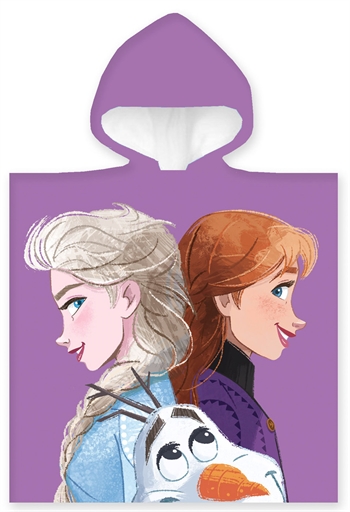 Håndkle poncho til barn - Frozen Anna - Elsa og Olaf - 50x100 cm – Deilig og myk kvalitet. Håndklær
