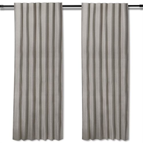 Ekstra langt gardin - 1 stk. ferdigsydde gardin 140x300 cm - Sandfarget - Tykt gardin / lysdempende gardin - Nordstrand Home gardinlengder med rynkebånd