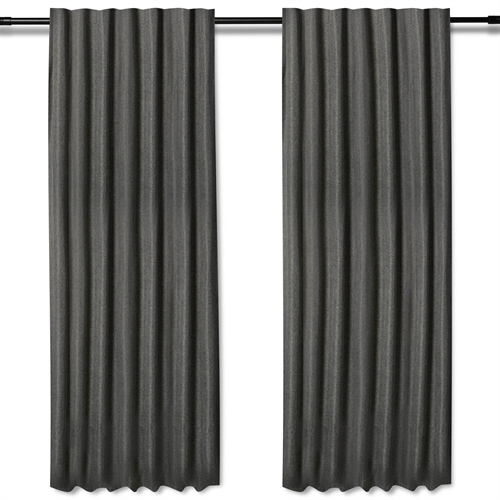Ekstra langt gardin - 1 stk. ferdigsydde gardin 140x300 cm - Antrasittgrå - Tykt gardin / lysdempende gardin - Nordstrand Home gardinlengder med rynkebånd