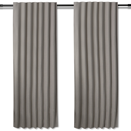 Ekstra langt mørkleggingsgardin - 1 stk. ferdigsyd gardin 140x300 cm - Sandfarget - Nordstrand Home blackout gardinlengder med rynkebånd