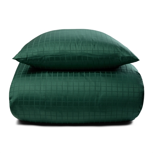 Økologisk sengetøy - 140x200 cm - GOTS-sertifisert sengetøy - Grønt sengesett i 100% bomullssateng fra By Borg