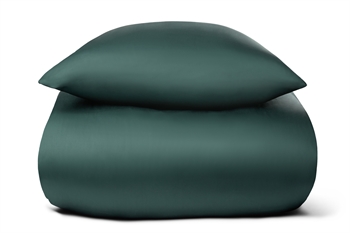 Junior sengetøy 100x140 cm - Mørkegrønn - Bambussengetøy - Sateng - 100% Bambus - Nature By Borg