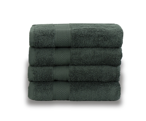 Egyptisk bomull håndkle - Gjestehåndkle 40x60cm - Mørkegrønn - Luksuriøse håndklær fra "By Borg" Håndklær