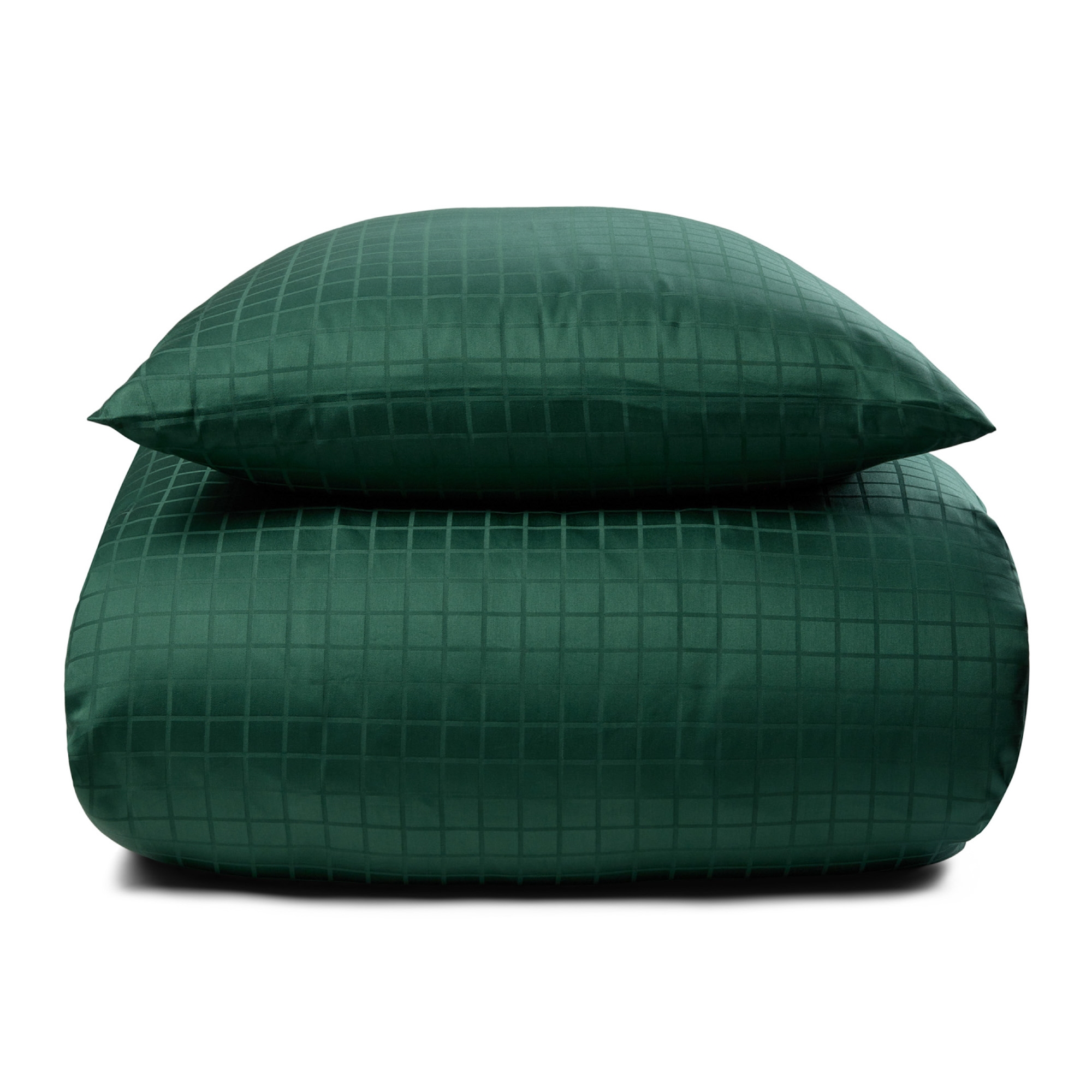 Økologisk sengetøy - 140x220 cm - gots-sertifisert sengetøy - Grønt sengesett i 100% bomullssateng fra By Borg