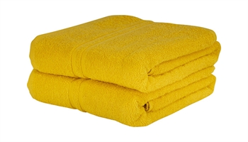 Gjestehåndklær - 30x50 cm - Gul - IN Style Håndklær , Håndklestørrelser , Gjestehåndklær 40x60 cm