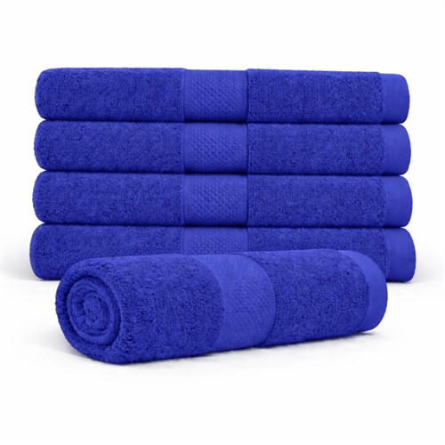 Bomullshåndkle - 100% bomull - Badehåndkle 70x140 cm - Diamant - Blå