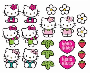 Wallsticker - Hello Kitty - 20 forskjellige - 3D effekt