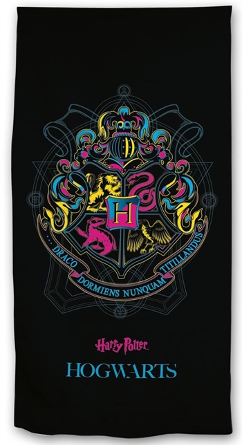 Håndkle - Harry Potter - Hogwarts Logo - 70x140cm - 100% Bomull Håndklær