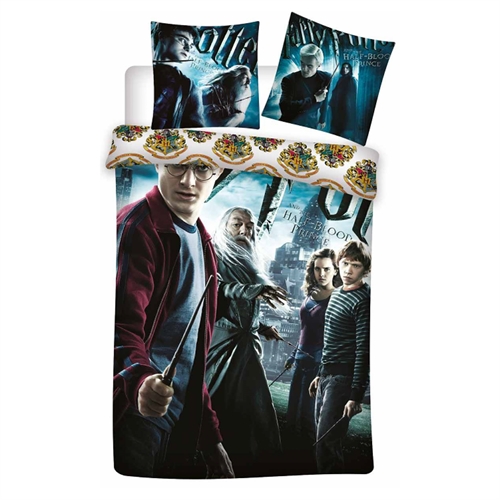 Harry Potter sengetøy 140x200 cm - Harry Potter & Dumbledore - Vendbart sengesett - 100% bomull