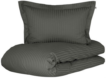 Borås sengetøy - 140x200 cm - Harmony Antrasitt - Sengesett i økologisk 100% bomullssateng - Borås bomull sengetøy Sengetøy ,  Enkelt sengetøy , Enkelt sengetøy 140x200 cm