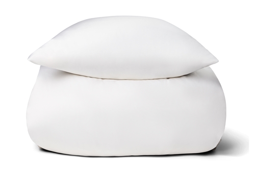 Sengetøy av bambus - 200x220 cm - 100% naturlig bambus - Nature By Borg - Hvitt satengvevd dobbelt dynetrekk