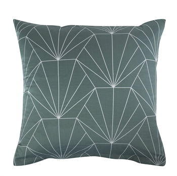 Putetrekk - 60x63 cm - Vendbart design i 100% bomullssateng - Hexagon grønn - Sengesett fra By Night