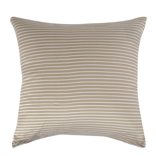 Putetrekk 60x63 cm - Vendbart design i 100 % bomullssateng - Narrow Lines sand - Fra By Night