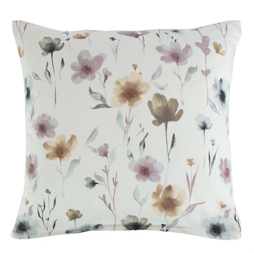 Putetrekk 60x63 cm - 100% myk bomullssateng - Flower white - fra By Night