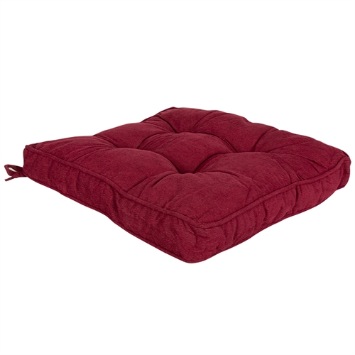 Stolpute - 38x38x8 cm - Myk hagepute laget av fløyel - Bordeauxfarget