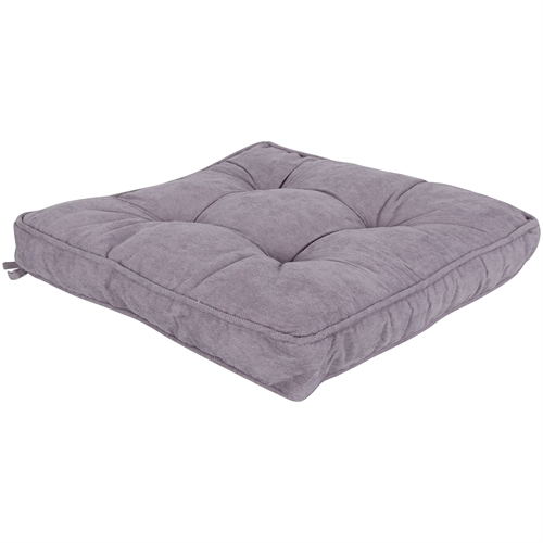 Stolpute - 38x38x8 cm - Myk hagepute laget av fløyel - Grå