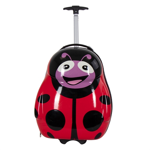 Barnekoffert - kabinkoffert på hjul - Marihøne - Reisekoffert til barn