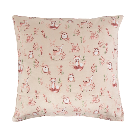 Putetrekk 60x63 cm - Animals wood - Putetrekk i 100% bomullssateng