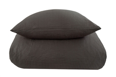 Krepp sengetøy - 140x200 cm - Grå - 100% bomull