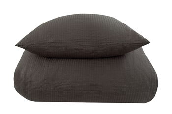 Krepp sengetøy - 140x200 cm - Grå - 100% bomull Sengetøy ,  Enkelt sengetøy , Enkelt sengetøy 140x200 cm