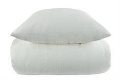 Krepp sengetøy - 140x200 cm - Hvit - 100% bomull