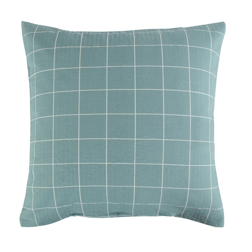 Putetrekk 60x63 cm - Dusty Green Check - Grønn - kreppet