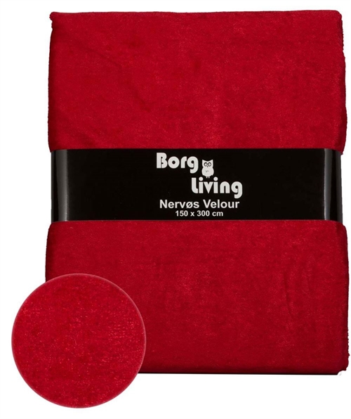 Nervøs Fløyel - 15 Meter - Rød - 5 Pakker á 3 meter.
