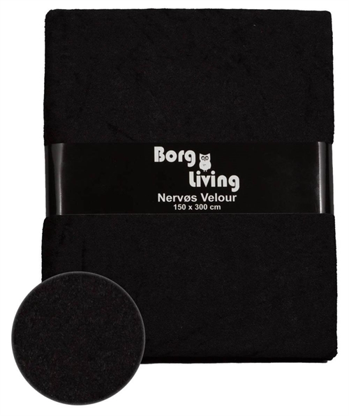 Nervøs Fløyel - 15 Meter - Svart - 5 Pakker á 3 meter.