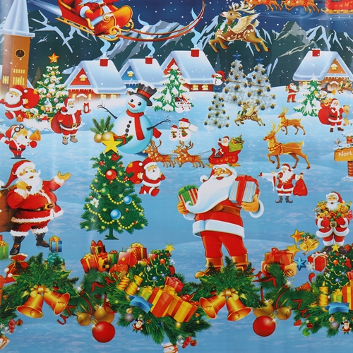 Julevoksduk - 5 meters rull - Voksduk med julemotiv - 140 cm bred