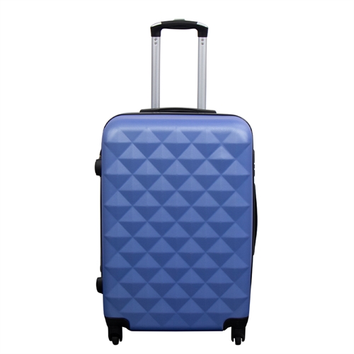Koffert - Hardcase - Str. Medium - Diamant blå - Rimelig og smart reisekoffert