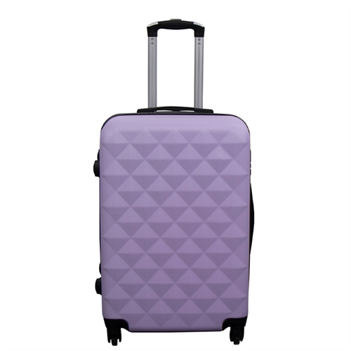 Koffert - Hardcase - Str. Mellomstor - Diamant lilla - Smart prisgunstig reisekoffert