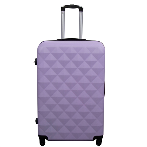 Stor koffert - Diamant lilla - Hardcase koffert - Prisgunstig smart reisekoffert
