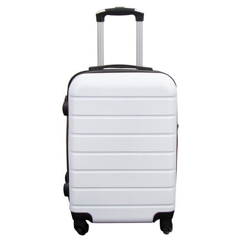 Kabinkoffert - Hardcase lettvekt koffert - Str. liten - Hvit Stripe