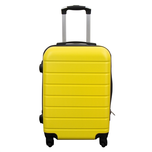 Kabinkoffert - Hardcase lettvektskoffert - Str. liten - Gul stripe