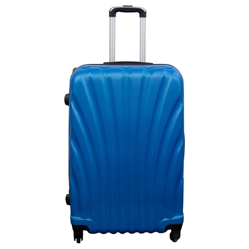 Stor koffert - Musling blå - Hardcase koffert - Eksklusiv reisekoffert