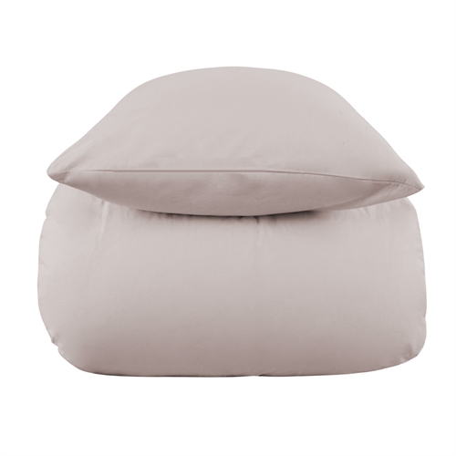 Steinvasket sengetøy 140x200 cm - 100% Enzymvasket bomull - Firm grey - Nordstrand Home sengesett