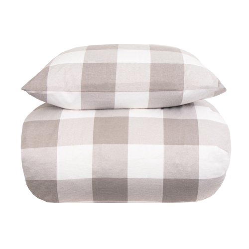 Sengetøy av flanell - 140x200 cm - Rutete sengetøy - 100% flanell - By Night sengesett