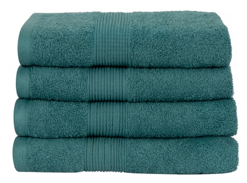 Håndkle - 50x100 cm - 100 % myk bomull - Turkis håndkle fra nordstrand home