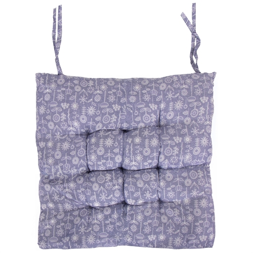 Stolpute - 35x35x6 cm - Lilla hagepute med hvite blomster