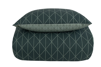Dobbeldyne sengesett - 200x220 cm - 100% bomull - Harlequin green - Borg Living Sengetøy , Dobbelt sengetøy , Dobbelt sengetøy 200x220 cm