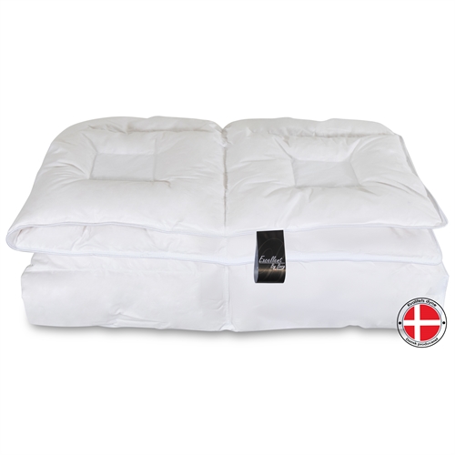 Helårsdyne 140x200 cm - Moskusdyne - Unik ventilerende konstruksjon - Allergivennlig dundyne - Excellent By Borg Climate